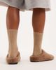 ASOS DESIGN ASOS DESIGN mule slippers in tan borg-Brown - 2