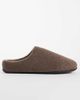 ASOS DESIGN ASOS DESIGN mule slippers on chocolate felt-Brown - 1