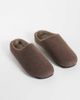 ASOS DESIGN ASOS DESIGN mule slippers on chocolate felt-Brown - 2