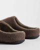 ASOS DESIGN ASOS DESIGN mule slippers on chocolate felt-Brown - 3