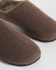 ASOS DESIGN ASOS DESIGN mule slippers on chocolate felt-Brown - 4
