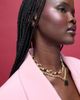 ASOS DESIGN ASOS DESIGN multi-pack necklaces with chunky chains and burgundy stone-set details in gold tone - 3