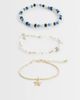 ASOS DESIGN ASOS DESIGN multi-pack of beaded bracelets in blue and gold tone - 1