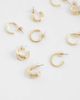 ASOS DESIGN ASOS DESIGN multi-pack of mixed everyday hoop earrings in gold tone - 4