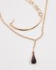 ASOS DESIGN ASOS DESIGN multi-pack of necklaces with detailed chain and large faux-stone pendant drop in gold tone - 2