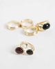 ASOS DESIGN ASOS DESIGN multi-pack of ring with stone-settings in gold tone - 2