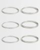 ASOS DESIGN ASOS DESIGN multi-pack of skinny bangles in hammered silver tone - 1