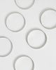 ASOS DESIGN ASOS DESIGN multi-pack of skinny bangles in hammered silver tone - 3