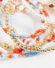 ASOS DESIGN ASOS DESIGN multi-pack of stretch bangles in gold tone and blue-Silver - 2