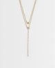 ASOS DESIGN ASOS DESIGN multi-row chain necklace with O-ring details in gold tone - 1