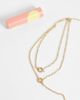 ASOS DESIGN ASOS DESIGN multi-row chain necklace with O-ring details in gold tone - 2