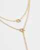 ASOS DESIGN ASOS DESIGN multi-row chain necklace with O-ring details in gold tone - 3