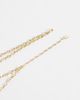 ASOS DESIGN ASOS DESIGN multi-row chain necklace with O-ring details in gold tone - 4