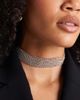 ASOS DESIGN ASOS DESIGN multi-row choker with faux sparkly crystal detailing in gold tone-Orange - 1