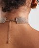 ASOS DESIGN ASOS DESIGN multi-row choker with faux sparkly crystal detailing in gold tone-Orange - 3