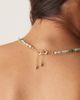 ASOS DESIGN ASOS DESIGN multi-row necklace with beads and faux pearl pendants in blue and gold tone - 3