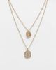 ASOS DESIGN ASOS DESIGN multi-row necklace with chain and celestial designs in gold tone - 1