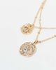 ASOS DESIGN ASOS DESIGN multi-row necklace with chain and celestial designs in gold tone - 2