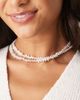 ASOS DESIGN ASOS DESIGN multi-row necklace with faux pearl chippings-White - 1