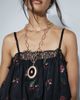 ASOS DESIGN ASOS DESIGN multi-row necklace with large burgundy resin pendant in gold tone - 2