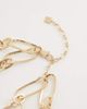 ASOS DESIGN ASOS DESIGN multi-row necklace with large burgundy resin pendant in gold tone - 4