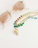 ASOS DESIGN ASOS DESIGN multi-row necklace with multi-colored faux chippings and shell pendant in gold tone - 2