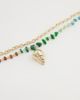 ASOS DESIGN ASOS DESIGN multi-row necklace with multi-colored faux chippings and shell pendant in gold tone - 4