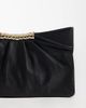 ASOS DESIGN ASOS DESIGN multi gusset grab clutch with metal hardware in black and snake - 4