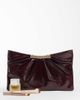 ASOS DESIGN ASOS DESIGN multi gusset grab clutch with metal hardware in burgundy-RED - 3