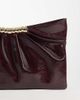 ASOS DESIGN ASOS DESIGN multi gusset grab clutch with metal hardware in burgundy-RED - 4