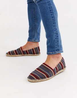 ASOS DESIGN ASOS DESIGN multi striped espadrilles-Black
