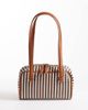 ASOS DESIGN ASOS DESIGN multi weave boxy shoulder bag in tan and black - 1