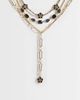 ASOS DESIGN ASOS DESIGN multirow necklace with mix chain detail and blue stone set in gold tone - 1