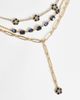 ASOS DESIGN ASOS DESIGN multirow necklace with mix chain detail and blue stone set in gold tone - 2