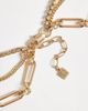 ASOS DESIGN ASOS DESIGN multirow necklace with mix chain detail and blue stone set in gold tone - 3