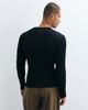 ASOS DESIGN ASOS DESIGN muscle fit long sleeve henley t-shirt in black smart rib - 3