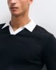 ASOS DESIGN ASOS DESIGN muscle fit long sleeve polo in black variegated rib - 4