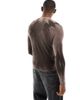 ASOS DESIGN ASOS DESIGN muscle fit long sleeve T-shirt in washed brown - 2