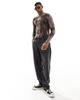 ASOS DESIGN ASOS DESIGN muscle fit long sleeve T-shirt in washed brown - 4