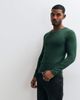 ASOS DESIGN ASOS DESIGN muscle fit long sleeve t-shirt with notch neck in dark green rib - 1