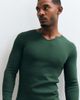 ASOS DESIGN ASOS DESIGN muscle fit long sleeve t-shirt with notch neck in dark green rib - 2