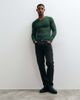 ASOS DESIGN ASOS DESIGN muscle fit long sleeve t-shirt with notch neck in dark green rib - 3