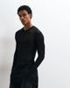 ASOS DESIGN ASOS DESIGN muscle fit long sleeve t-shirt with v-neck in black mesh - 4