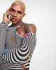 ASOS DESIGN ASOS DESIGN muscle fit mesh long sleeve T-shirt with Grateful Dead all over prints-Multi - 1