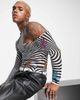 ASOS DESIGN ASOS DESIGN muscle fit mesh long sleeve T-shirt with Grateful Dead all over prints-Multi - 3