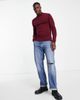ASOS DESIGN ASOS DESIGN muscle fit premium merino wool turtle neck sweater in burgundy-Red - 2