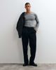 ASOS DESIGN ASOS DESIGN muscle fit ribbed long sleeve henley in charcoal heather-Gray - 2