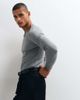 ASOS DESIGN ASOS DESIGN muscle fit ribbed long sleeve henley in charcoal heather-Gray - 4