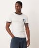 ASOS DESIGN ASOS DESIGN muscle fit ringer t-shirt with city chest graphic in white - 1