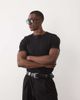 ASOS DESIGN ASOS DESIGN muscle fit T-shirt with henley neck in black smart rib - 1